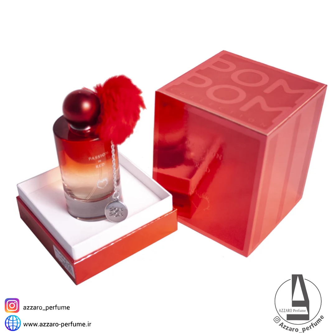 ادکلن پوم پوم پشن این رد-قرمز حجم 80 میل-فروشگاه آرایشی و بهداشتی آزارو در شیراز