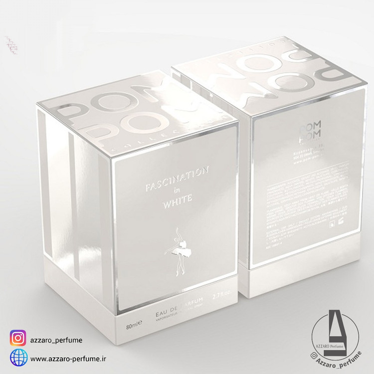 عطر ادکلن پوم پوم فسینیشن این وایت-سفیدحجم 80 میل-فروشگاه آرایشی و بهداشتی آزارو در شیراز