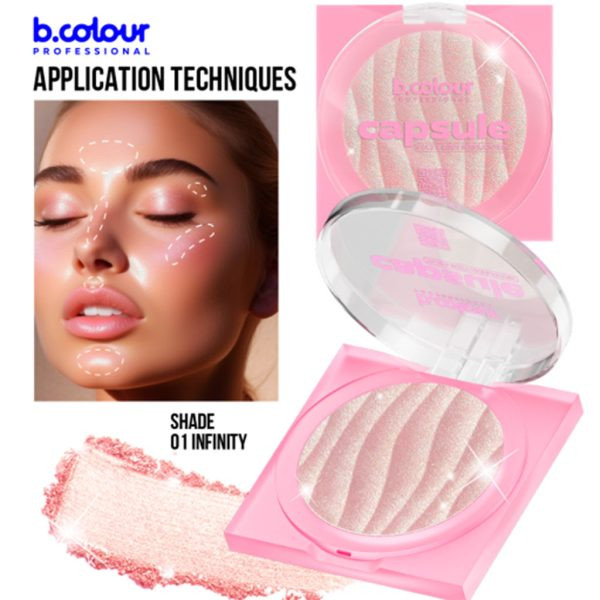 هایلایتر صورت و بدن بی کالر شماره ۰۱ infinity حجم 8 گرم-فروشگاه آرایشی و بهداشتی آزارو در شیراز