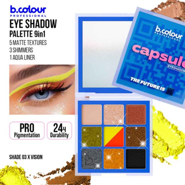 پالت سایه مات و براق بی کالر مدل 03x vision-فروشگاه آرایشی و بهداشتی آزارو در شیراز