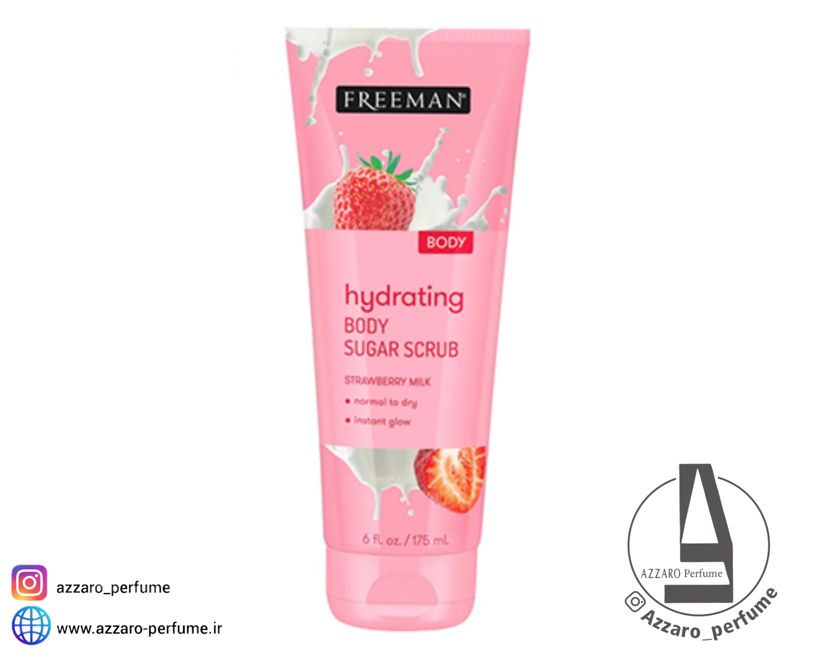 اسکراب بدن شکر و شیر توت فرنگی فریمن حجم 175 میل-فروشگاه آرایشی و بهداشتی آزارو در شیراز