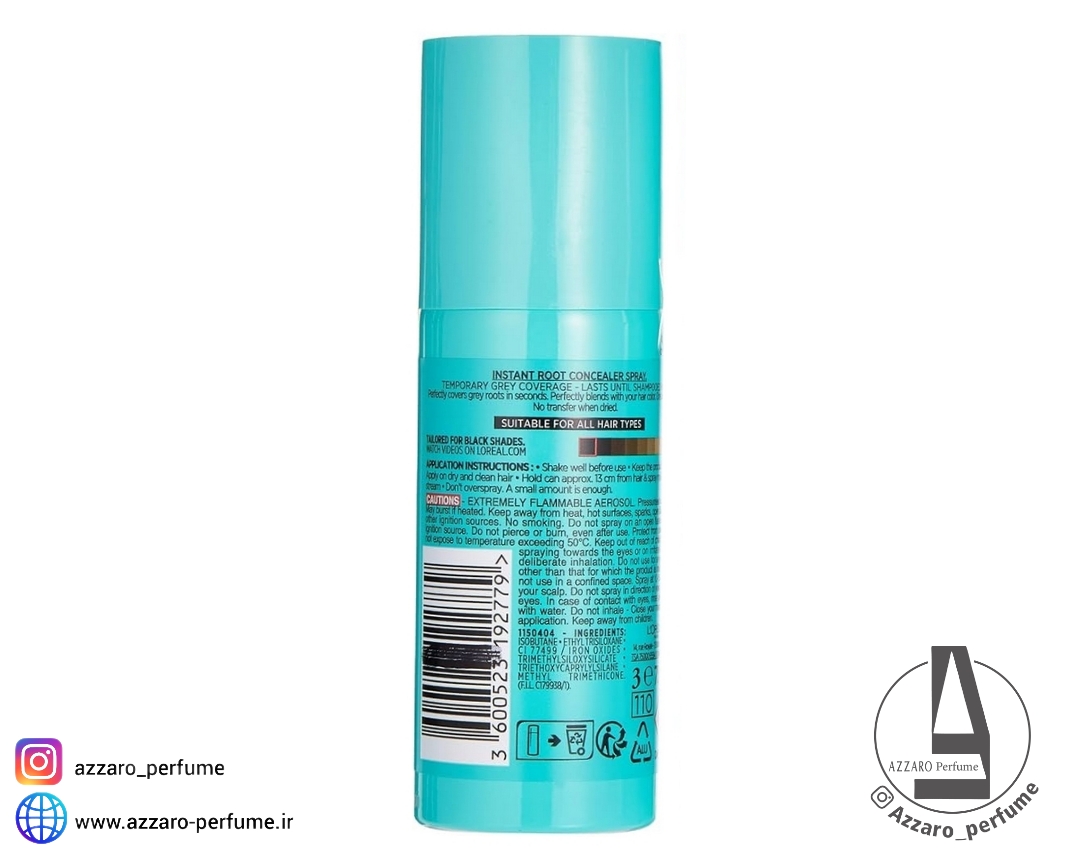 اسپری کانسیلر ریشه مو لورآل مدل Magic Retouch مشکی حجم 75 میل-فروشگاه آرایشی و بهداشتی آزارو در شیراز