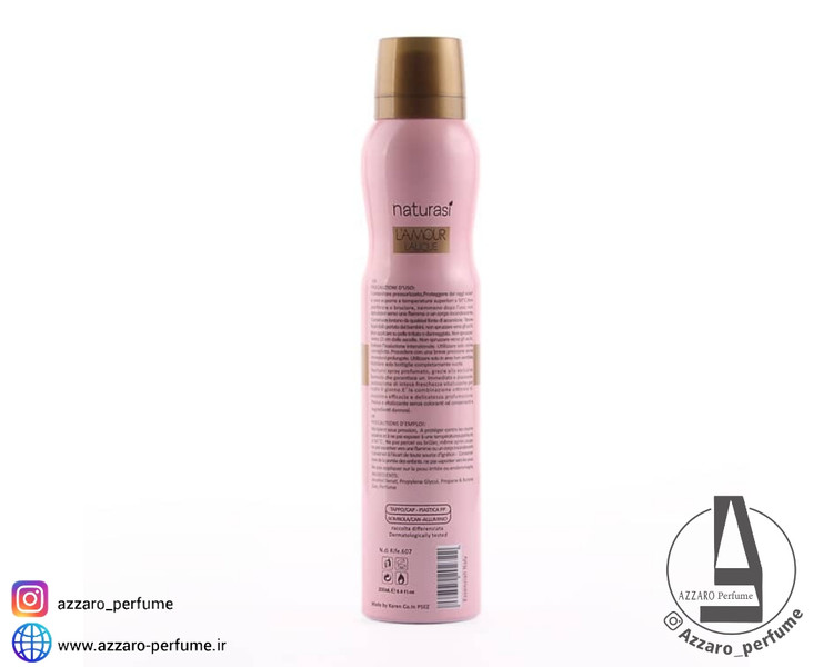 خرید اسپری بدن زنانه ناتوراسی رایحه لالیک لامور Lamour Lalique حجم 200 میل-فروشگاه آرایشی و بهداشتی آزارو در شیراز
