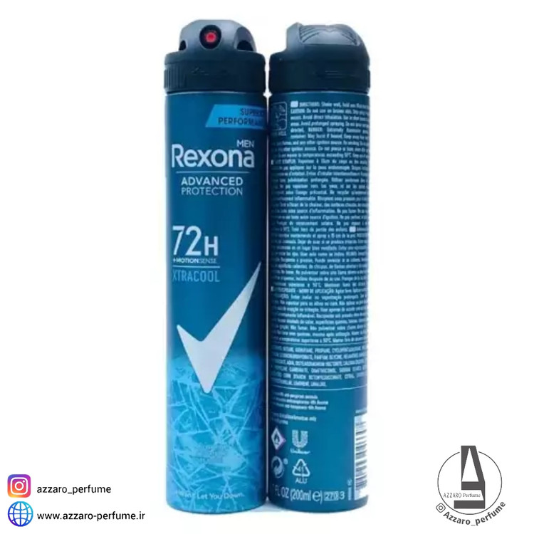 اسپری مردانه 72 ساعته رکسونا مدل Xtra Cool حجم 200 میل-فروشگاه آرایشی و بهداشتی آزارو در شیراز