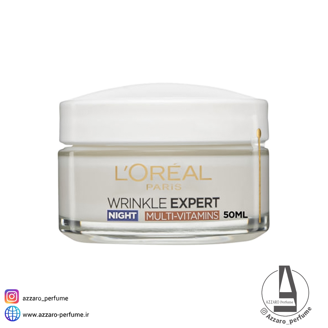 کرم شب ضد چروک و تغذیه کننده مولتی ویتامین لورال Wrinkle Expert +65 حجم 50میل-فروشگاه آرایشی و بهداشتی آزارو در شیراز