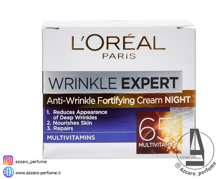 کرم شب ضد چروک و تغذیه کننده مولتی ویتامین لورال Wrinkle Expert +65 حجم 50میل-فروشگاه آرایشی و بهداشتی آزارو در شیراز