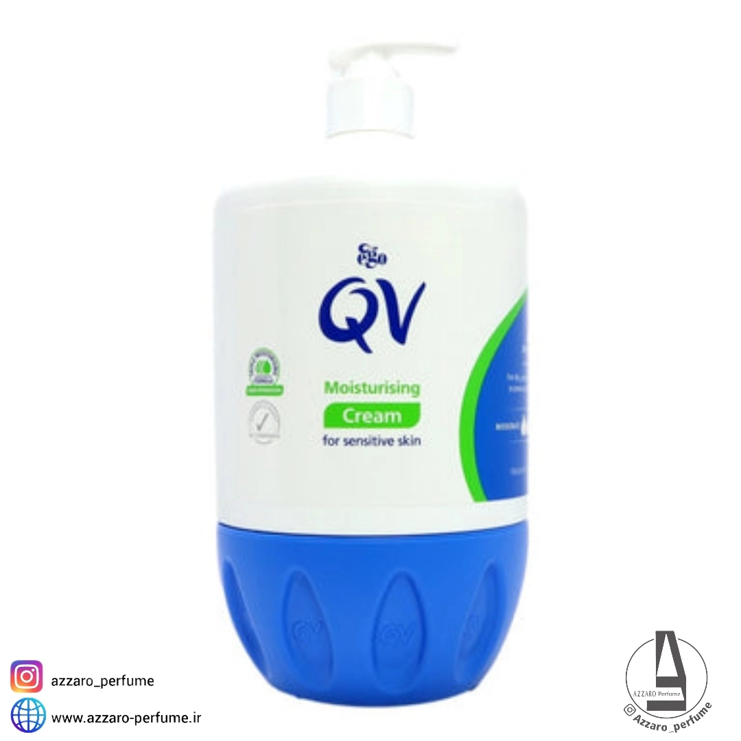کرم مرطوب کننده پمپی کیووی پوست خشک QV Cream Replenishes Dry Skin حجم 500 میل-فروشگاه آرایشی و بهداشتی آزارو در شیراز