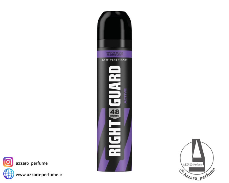 اسپری ضد تعریق مردانه رایت گارد مدل اکتیو 48ساعته حجم 250 میل-فروشگاه آرایشی و بهداشتی آزارو در شیراز
