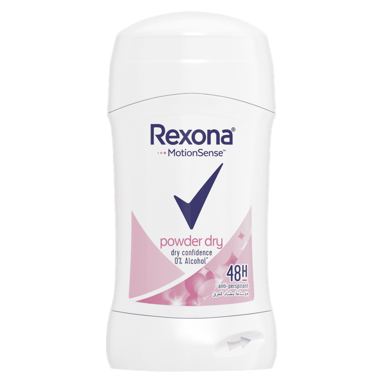 مام صابونی زنانه صورتی برند رکسونا Rexona powder dry حجم 40 گرم-فروشگاه آرایشی و بهداشتی آزارو در شیراز