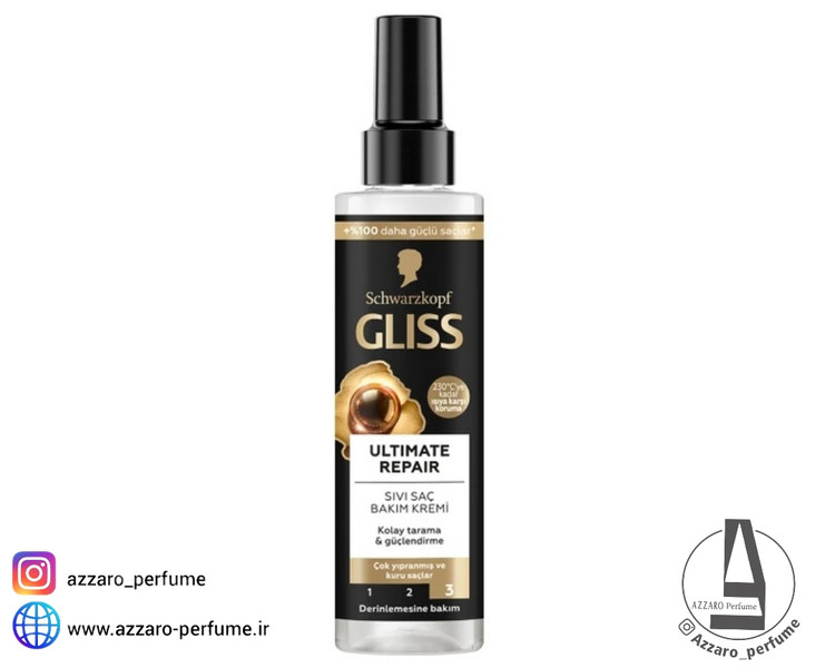 اسپری دوفاز مو Gliss گلیس مشکی حجم 200 میل-فروشگاه آرایشی و بهداشتی آزارو در شیراز