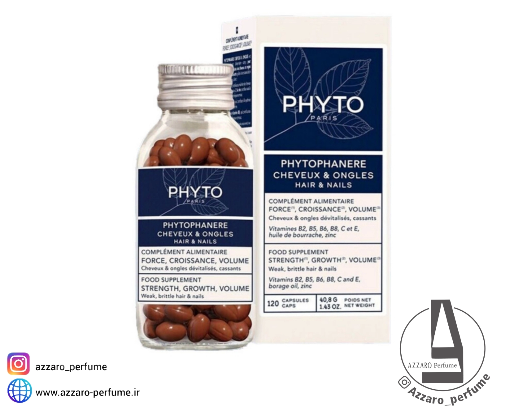 قرص فیتو فانر تقویت کننده مو و ناخن تعداد 120 عددی/طرح جدید-فروشگاه آرایشی و بهداشتی آزارو در شیراز