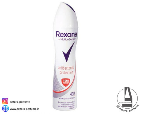 اسپری ضد تعریق زنانه رکسونا مدل Antibacterial Protection حجم 200 میل-فروشگاه آرایشی و بهداشتی آزارو در شیراز