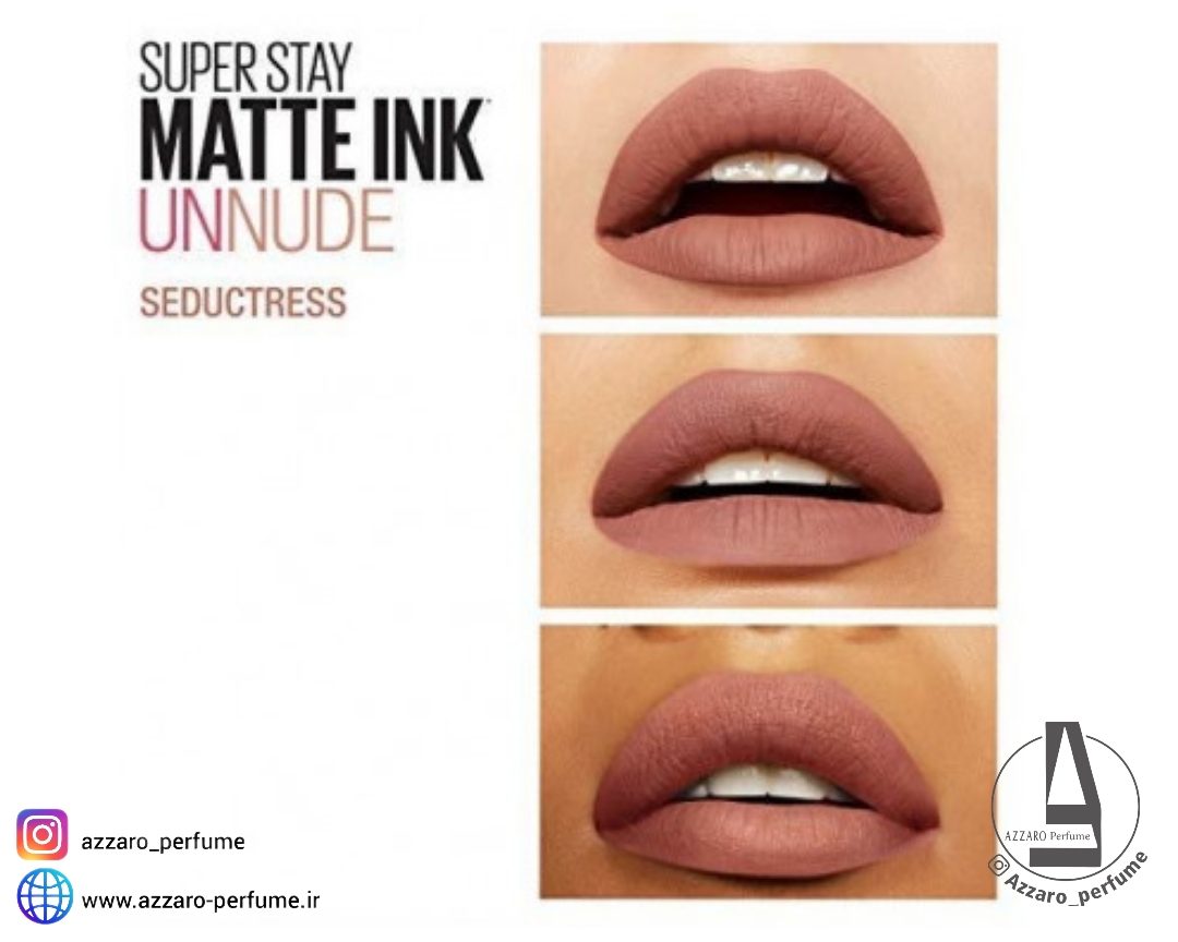 رژ لب مایع مات میبلین سوپر استی مدل Super Stay Matte Ink کد رنگ 65 Seductress-فروشگاه آرایشی و بهداشتی آزارو در شیراز