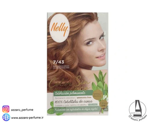 کیت رنگ مو نلی NELLY مدل Creme Intense شماره 7/43 بلوند مسی طلایی-فروشگاه اینترنتی آرایشی و بهداشتی آزارو در شیراز