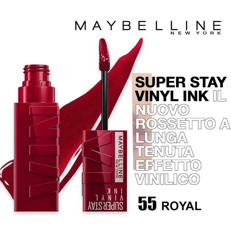 رژ لب مایع سوپر استی میبلین رنگ ROYAL شماره 55-فروشگاه آرایشی و بهداشتی آزارو در شیراز