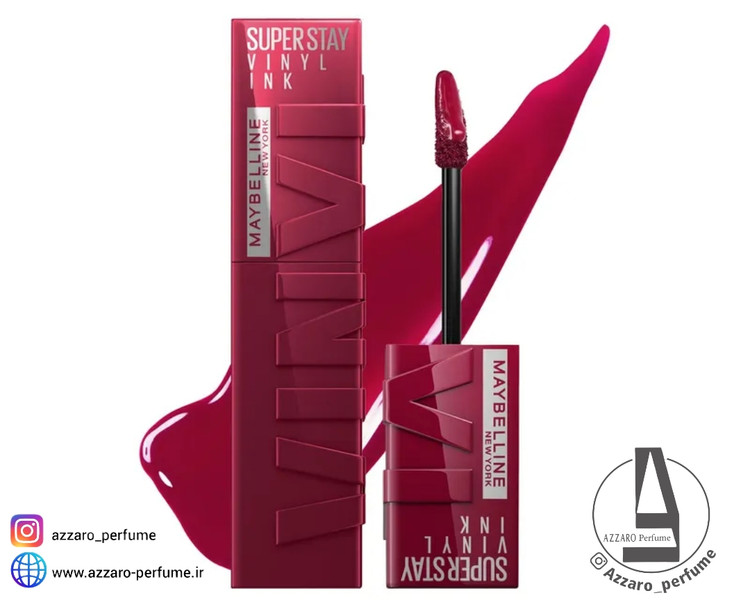 رژ لب مایع میبلین مدل super stay Vinyl Ink رنگ UNRIVALED شماره 30-فروشگاه آرایشی و بهداشتی آزارو در شیراز