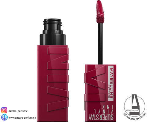 رژ لب مایع میبلین مدل super stay Vinyl Ink رنگ UNRIVALED شماره 30-فروشگاه آرایشی و بهداشتی آزارو در شیراز