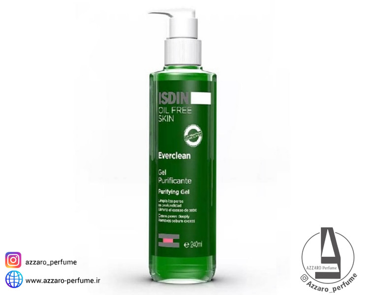 ژل پاک کننده عمقی پوست چرب و منافذ پوست ایزدین حجم 240 میل-فروشگاه آرایشی و بهداشتی آزارو در شیراز