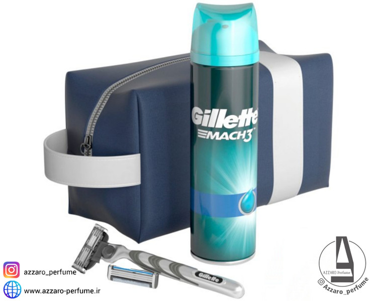 ست 3 عددی ژیلت (خودتراش به همراه تیغ،یدک اضاف،ژل ریش)-فروشگاه آرایشی و بهداشتی آزارو در شیراز