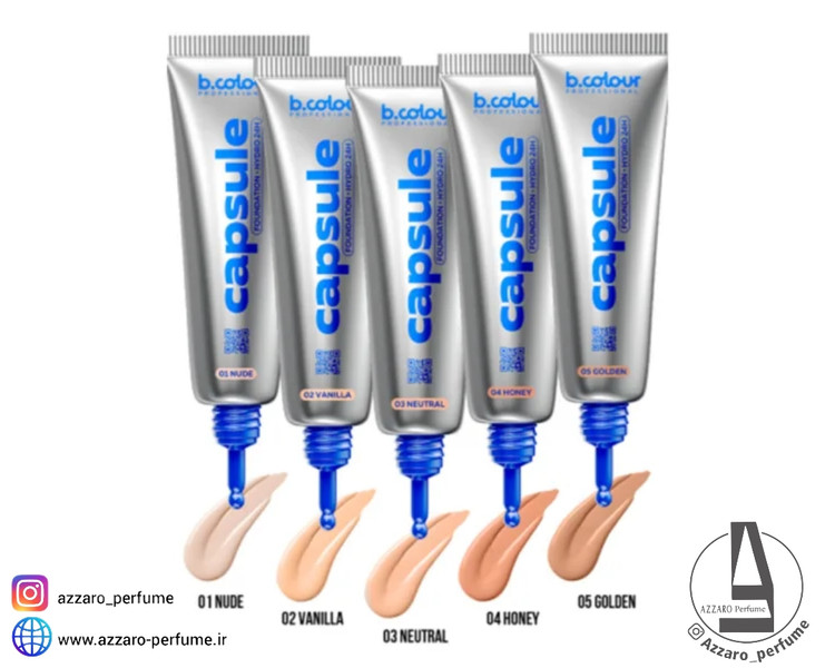 کرم پودر ۲۴ ساعته آبرسان بی کالر رنگ Vanilla شماره 02 حجم 35 میل-فروشگاه آرایشی و بهداشتی آزارو در شیراز