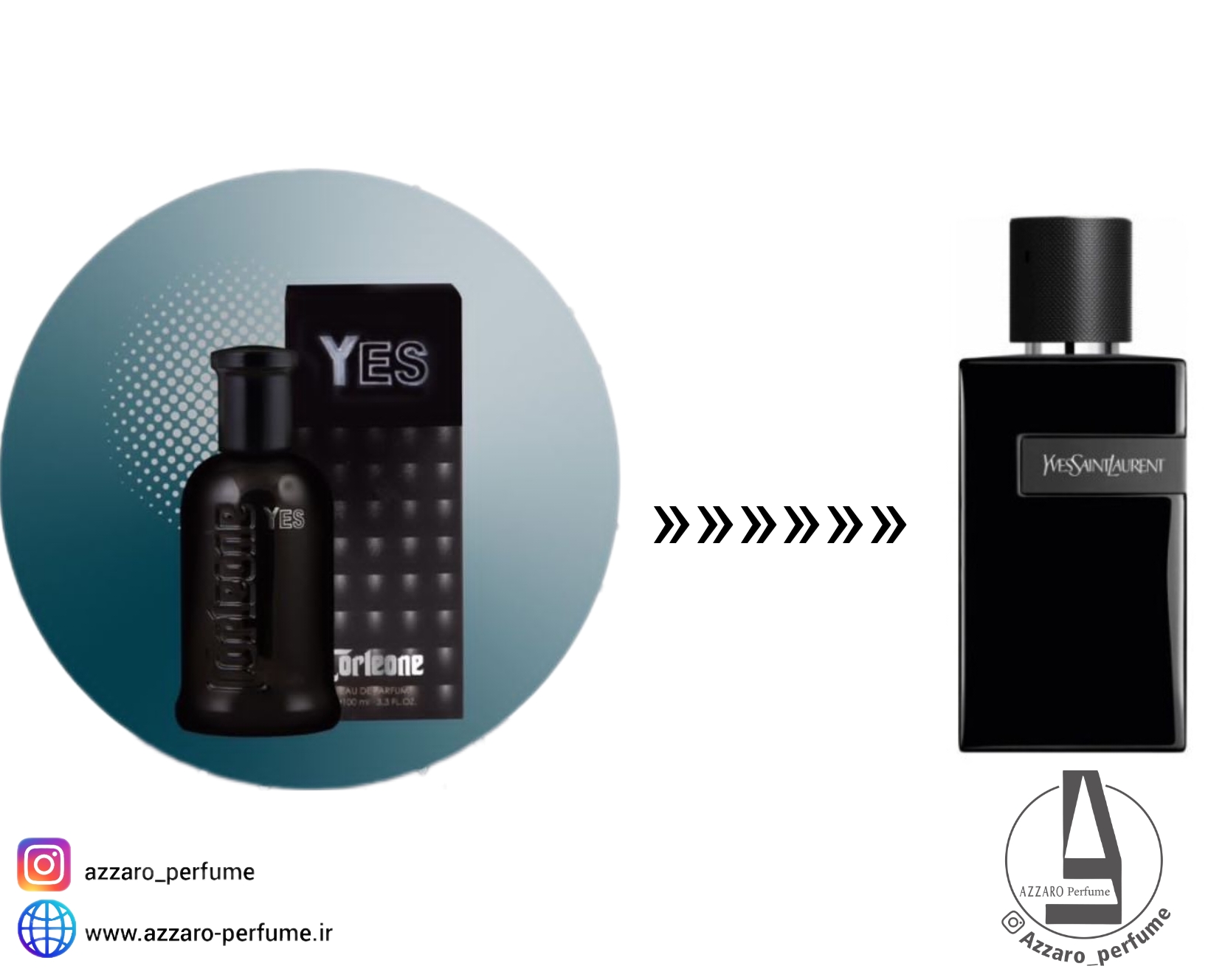 ادکلن مردانه کورلئونه مدل YES رایحه ایو سن لورن وای له پرفیوم حجم 100 میل-فروشگاه آرایشی و بهداشتی آزارو در شیراز‌