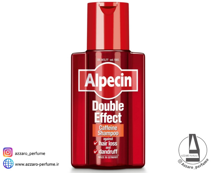 شامپو آلپسین دابل افکت کافئین ضد ریزش و ضد شوره حجم 200 میل-فروشگاه آرایشی و بهداشتی آزارو در شیراز