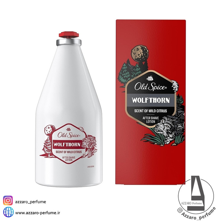 افترشیو Old spice مدل Wolf Thorn حجم 100 میل-فروشگاه آرایشی و بهداشتی آزارو در شیراز