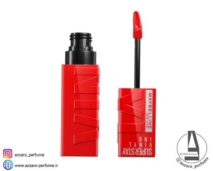 رژ لب مایع سوپر استی میبلین VINYL INK رنگ RED-HOT شماره 25-فروشگاه آرایشی و بهداشتی آزارو در شیراز