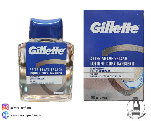 افتر شیو ژیلت مدل REVITALIZING رایحه SEA MIST حجم 100 میل-فروشگاه آرایشی و بهداشتی آزارو در شیراز