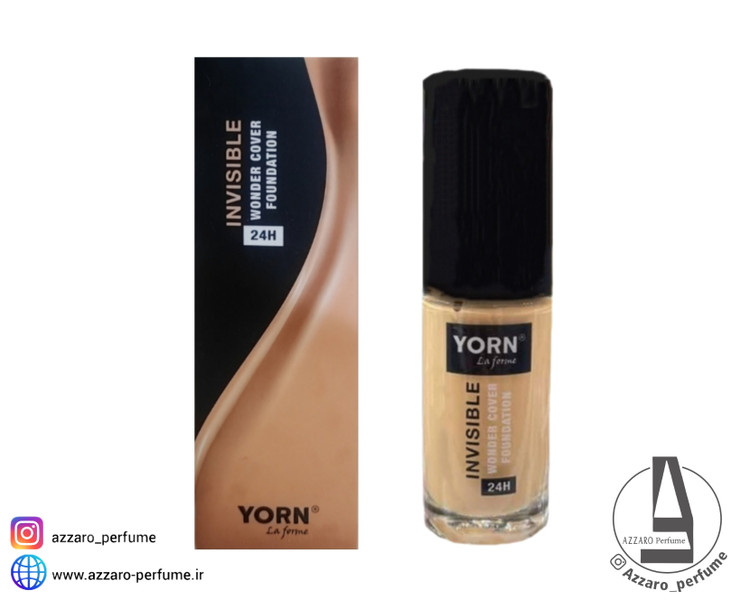 کرم پودر اینویزیبل یورن 24 ساعته رنگ light beige شماره 100حجم 30 میل-فروشگاه آرایشی و بهداشتی آزارو در شیراز