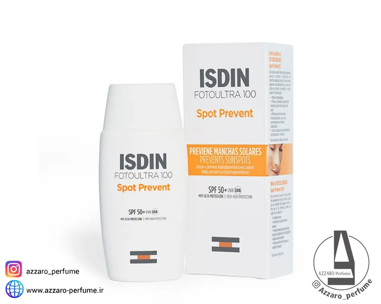 ضد آفتاب بی رنگ فوتو اولترا 100 اسپات پریونت ایزدین ISDIN Spot Prevent حجم 50 میل-فروشگاه آرایشی و بهداشتی آزارو در شیراز