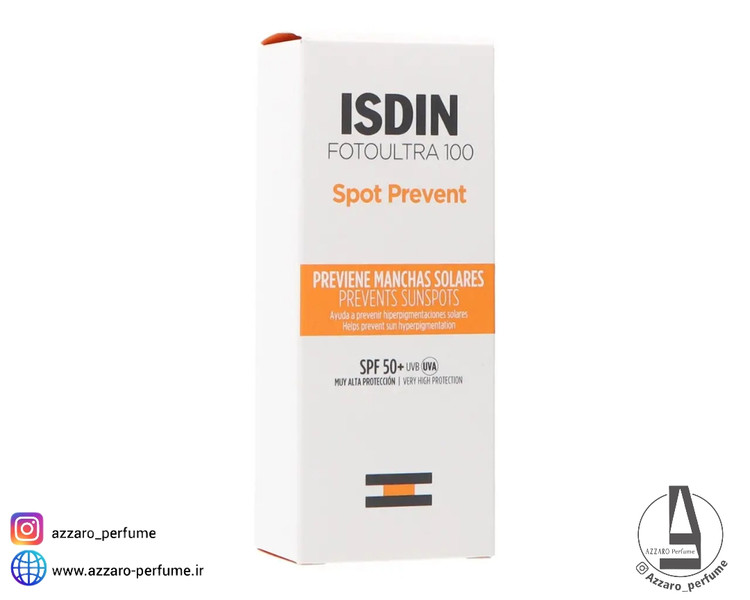 ضد آفتاب بی رنگ فوتو اولترا 100 اسپات پریونت ایزدین ISDIN Spot Prevent حجم 50 میل-فروشگاه آرایشی و بهداشتی آزارو در شیراز