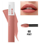 رژ لب مایع مات سوپر استی میبلین شماره 60 رنگ POET-فروشگاه آرایشی و بهداشتی آزارو در شیراز