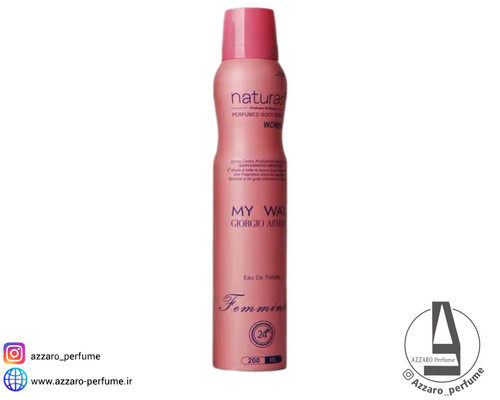 اسپری بدن زنانه ناتوراسی رایحه مای وی حجم 200 میل-فروشگاه آرایشی و بهداشتی آزارو در شیراز