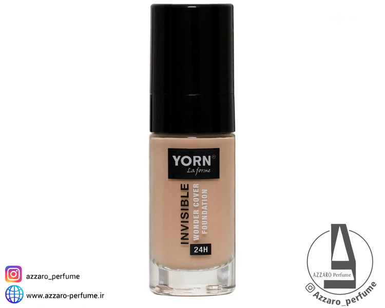 کرم پودر اینویزیبل یورن 24 ساعته Yorn Foundation Invisible 24 شماره 115 حجم 30 میل-فروشگاه آرایشی و بهداشتی آزارو در شیراز
