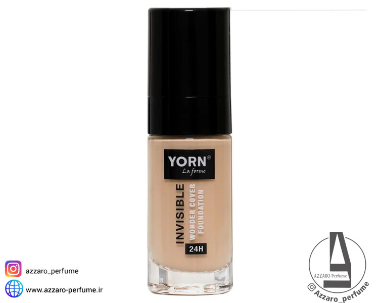 کرم پودر اینویزیبل یورن 24 ساعته Yorn Foundation Invisible 24 شماره 125 حجم 30 میل-فروشگاه آرایشی و بهداشتی آزارو در شیراز