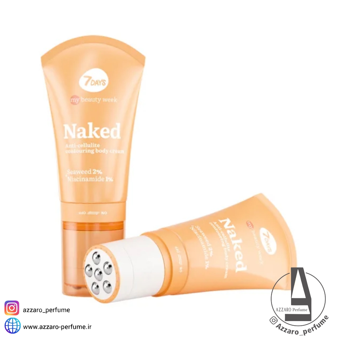 کرم بدن ضد سلولیت سون دیز همراه با ماساژور مدل naked حجم 130 میل-فروشگاه آرایشی و بهداشتی آزارو در شیراز