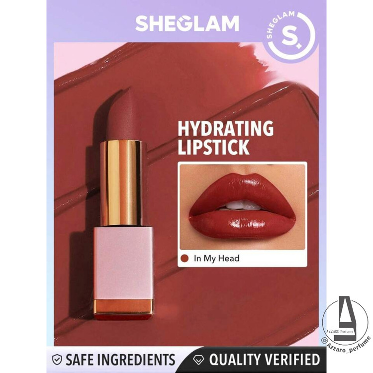 رژلب جامد آبرسان شیگلم SHEGLAM مدل Creme Allure رنگ in my head-فروشگاه آرایشی و بهداشتی آزارو در شیراز