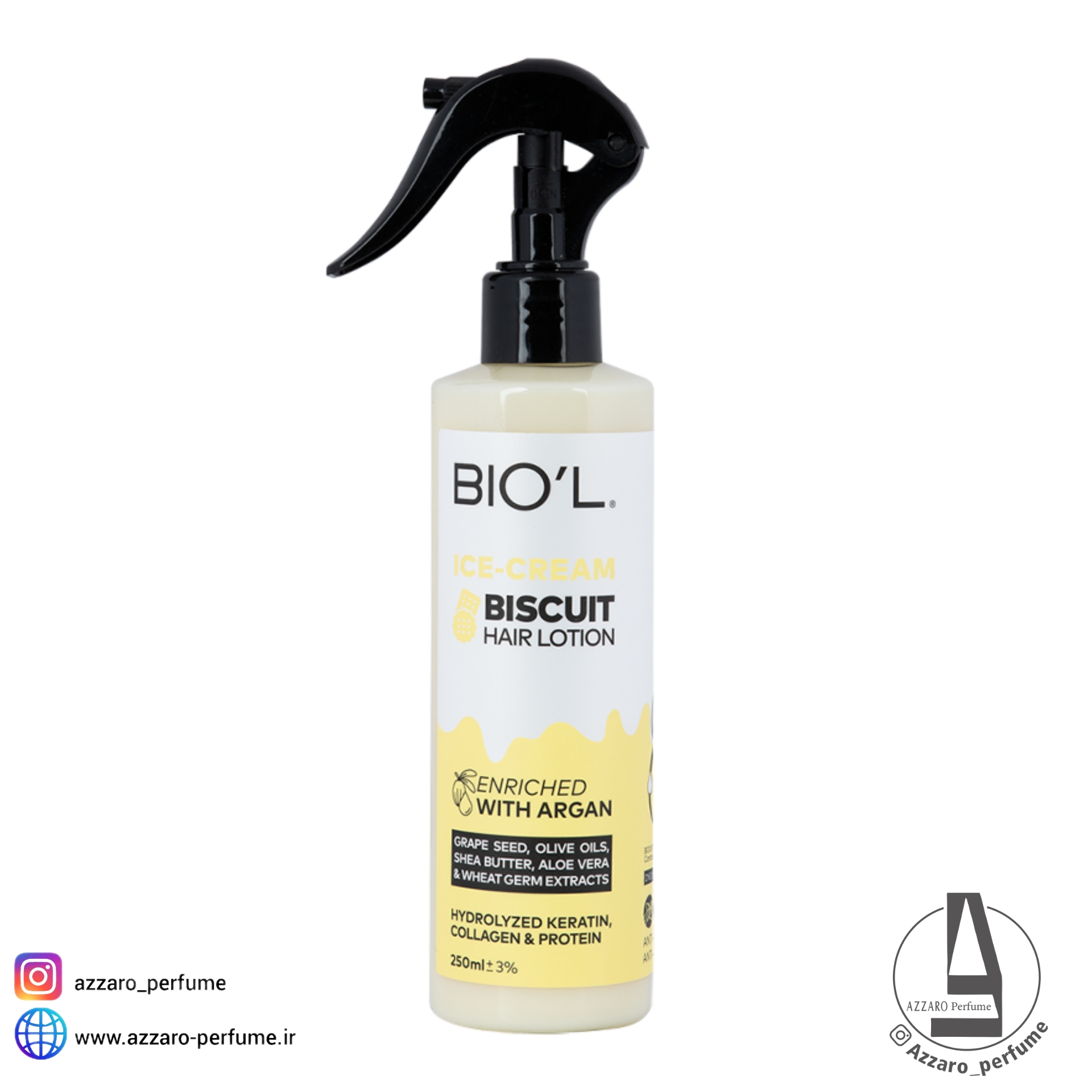 بستنی مو بیسکوییتی بیول biol حجم 250 میل-فروشگاه آرایشی و بهداشتی آزارو در شیراز‌