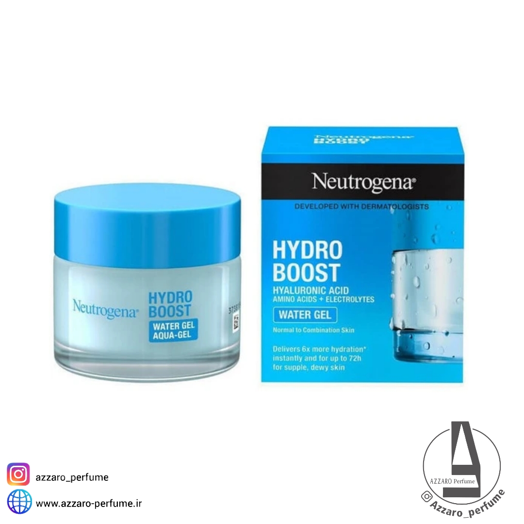 واتر ژل آبرسان صورت نوتروژینا مدل Hydro Boost حجم 50 میل نوتروژینا اورجینال-فروشگاه اینترنتی آرایشی بهداشتی آزارو در شیراز