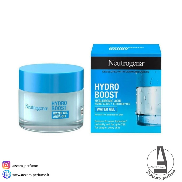واتر ژل آبرسان صورت نوتروژینا مدل Hydro Boost حجم 50 میل نوتروژینا اورجینال-فروشگاه اینترنتی آرایشی بهداشتی آزارو