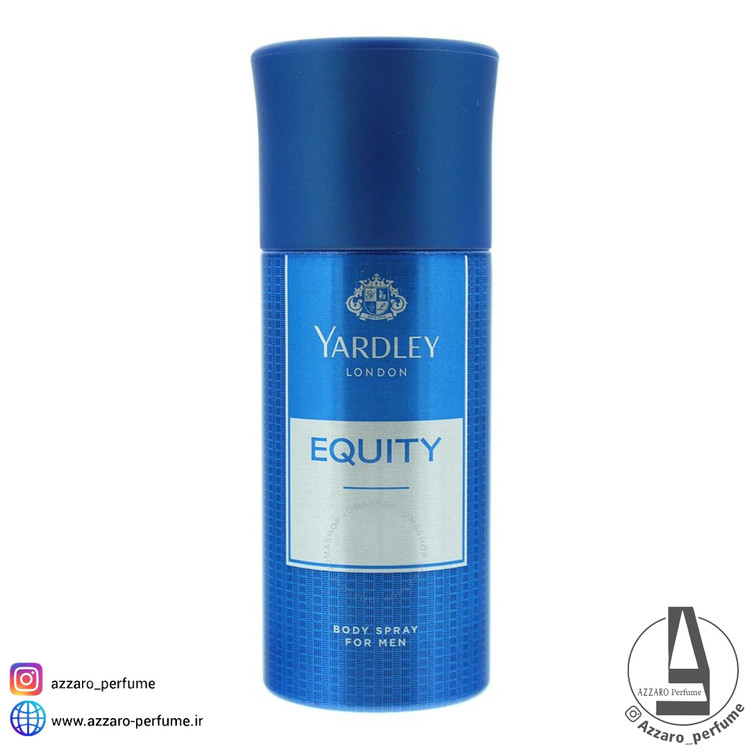 اسپری دئودورانت بدن یاردلی Yardley london EQUITY حجم 150 میل-فروشگاه آرایشی و بهداشتی آزارو در شیراز