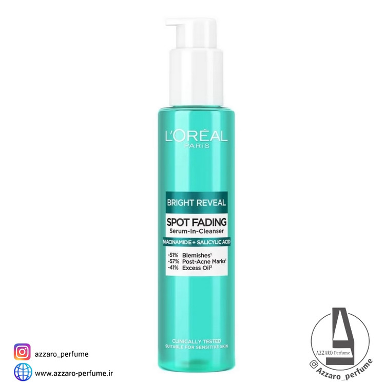 ژل شوینده ضد جوش و ضد لک لورال LOreal Spot Fading حجم 150 میل-فروشگاه آرایشی و بهداشتی آزارو در شیراز