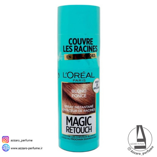 اسپری رنگ (کانسیلر) ریشه مو لورال مدل Magic Retouch رنگ بلوند تیره blonde fonce حجم 75 میل-فروشگاه آرایشی و بهداشتی آزارو در شیراز