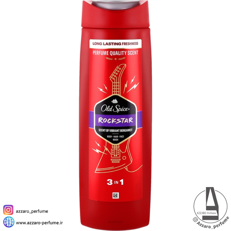 شامپو سر و بدن اولداسپایس مدل راک استار ROCKSTAR حجم ۴۰۰ میل-فروشگاه آرایشی و بهداشتی آزارو در شیراز