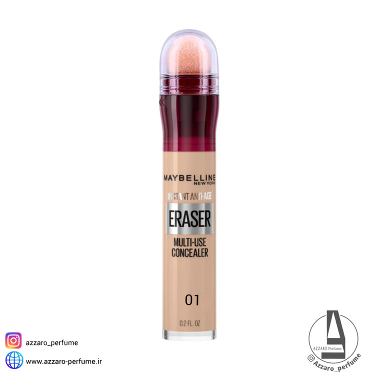 کانسیلر میبلین مدل Instant Anti-Age Eraser شماره 01 حجم 6.8 میل-فروشگاه آرایشی و بهداشتی آزارو در شیراز