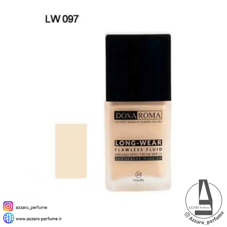 کرم پودر دوناروما Dona Roma شماره LW097 مدل Long Wear حجم 50 میل-فروشگاه آرایشی و بهداشتی آزارو در شیراز