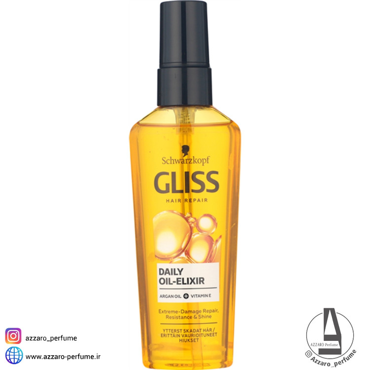 روغن آرگان گلیس Glissمدل Oil-Elixir مناسب موهای خشک حجم 75میل-فروشگاه آرایشی و بهداشتی آزارو در شیراز