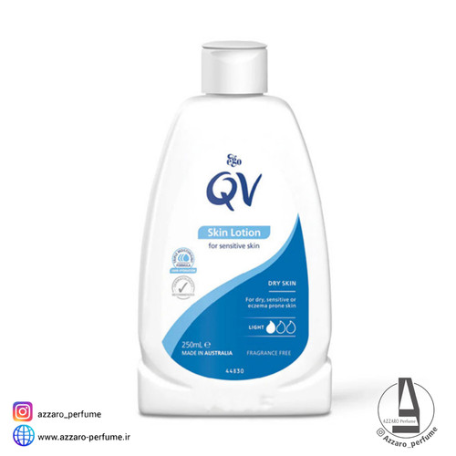 لوسیون بدن کیو وی مخصوص پوست حساس و خشک حجم 250 میل-فروشگاه آرایشی و بهداشتی آزارو در شیراز