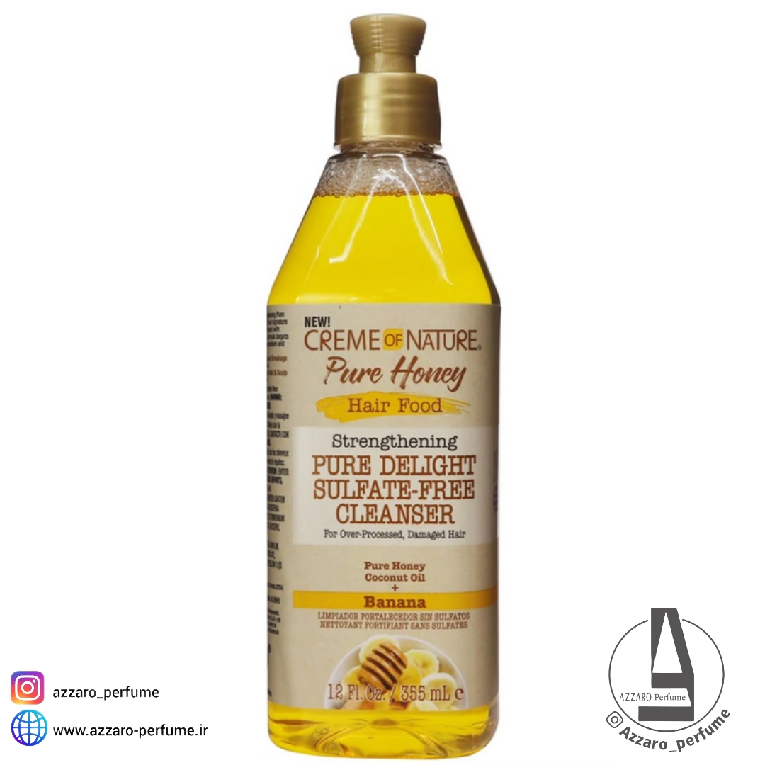 محلول پاک کننده کف سر نیچر CREME OF NATURE حجم 355 میل-فروشگاه آرایشی و بهداشتی آزارو در شیراز